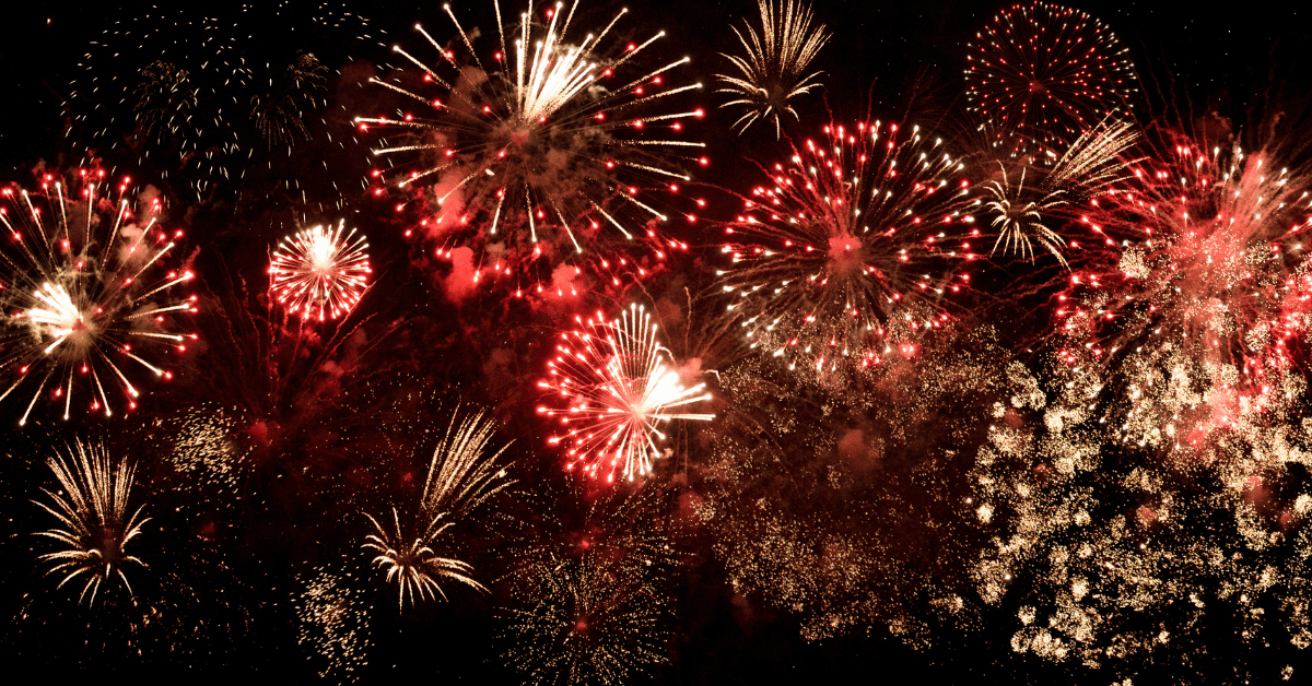 Fireworks in the night sky